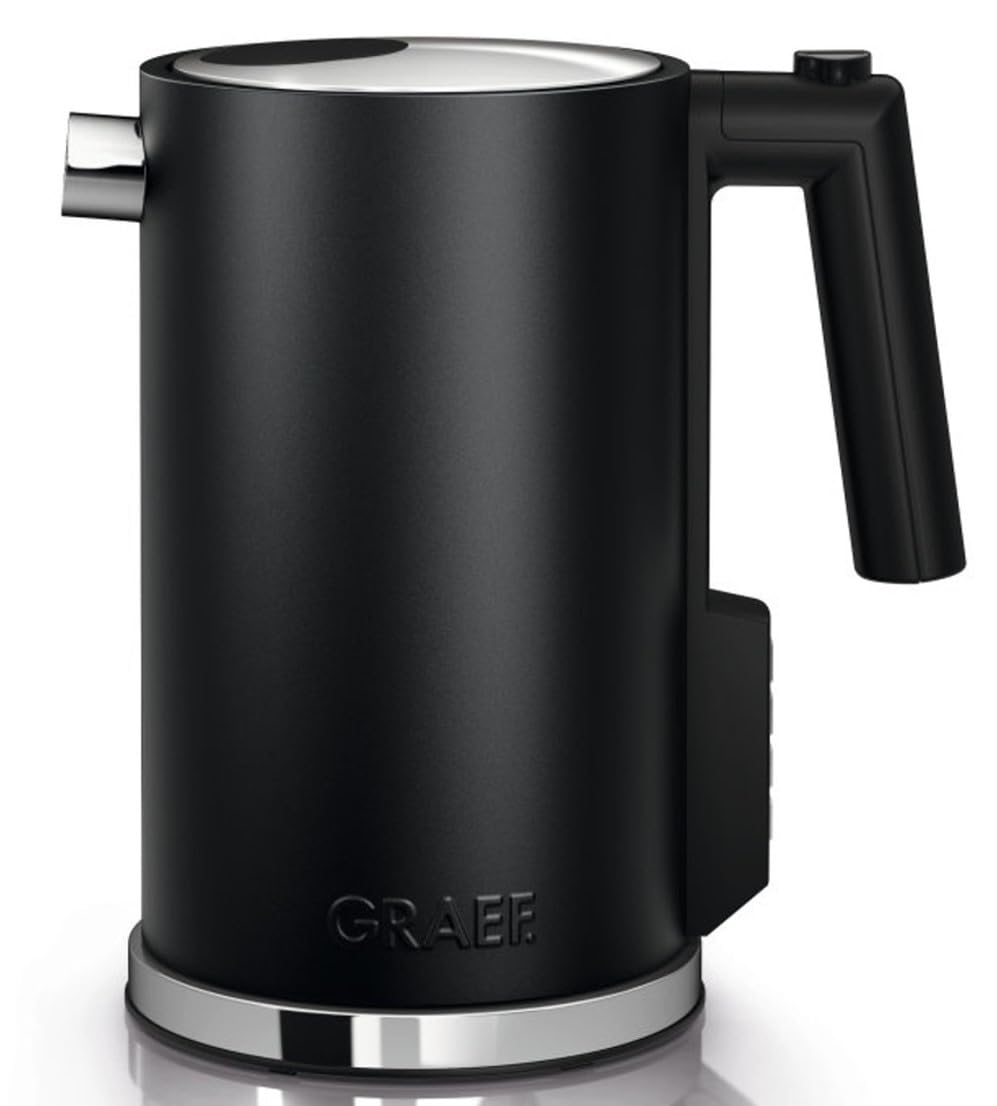 Graef Electric Kettle 1.2 L, Double Walled for Cool Touch, Cordless, Integrated Child Lock-Black WK902UKI