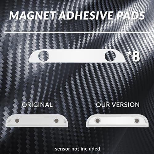 Image of Adhesive Replacement Tape for Ring Alarm Contact Sensors & Magnets - Pre-Cut Double-Sided Tape, No Cutting Needed, Easy Installation | Includes 8 Sensor Pads + 8 Magnetic Pads (16 PCS White)