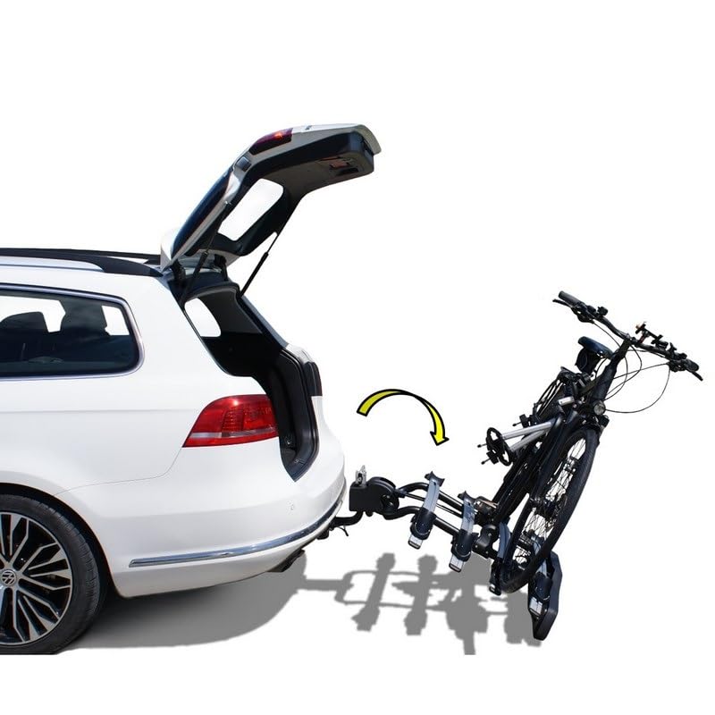 Fahrradträger für 4 Räder für Anhängerkupplung AHK - abklappbar Kupplungsträger mit Schnellkupplung (für 4 Räder)