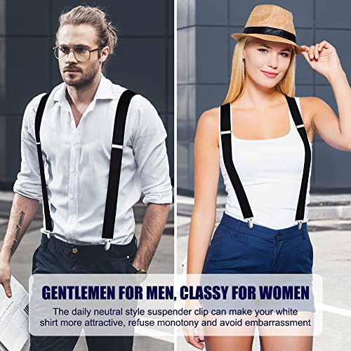 Aomig Hosenträger für Herren, Hosenträger Herren Extra Stark Breit 3,5 Cm mit Sehr Starken 3 Metall Clips, Einstellbar und Elastisch Einheitsgröße Hosenträger für Männer und Damen, Y Style