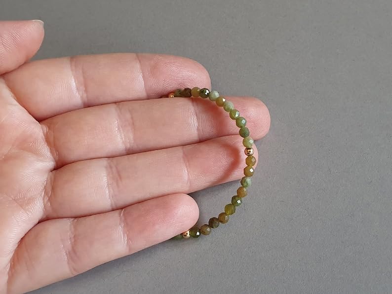 Jade australien véritable et perles à facettes LKBEADS - 3