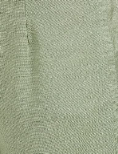 Image of BIBA Cotton Blend Solid Regular Casual Pants