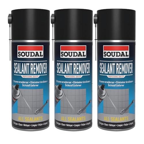 3x Soudal Sealant Remover 400ml - Pack of 3 for Fast & Effective Silicone & Adhesive Removal