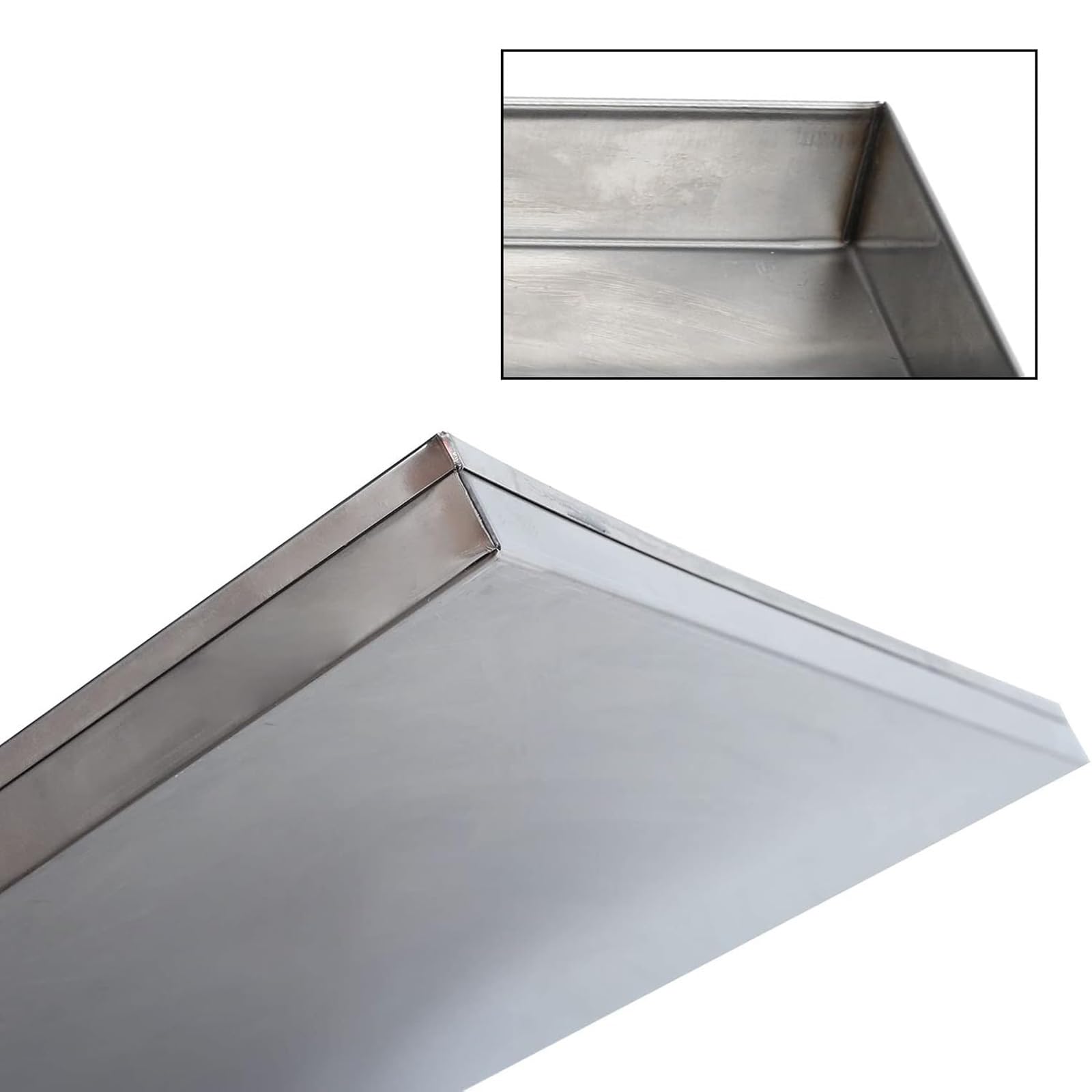 Vaschetta di Raccolta Condensa, 0,8 mm, Vassoio Durevole, Raccogli Condensa, Vaschetta di Ricambio in Acciaio Inossidabile Anti-rottura(50x110x4cm(20x43x1.6in))