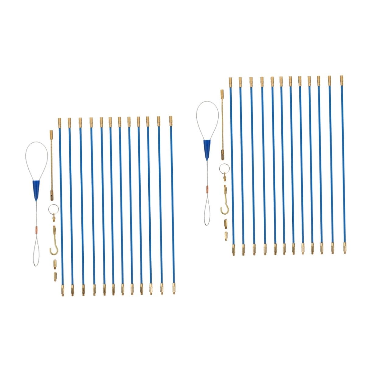 NUOBESTY 2 Sätze Teiliges Glasfaser Durchziehhilfen für Elektroinstallationen Lange Kabelzieher mit Ergonomischem Design für Heim und Baustellenanwendungen