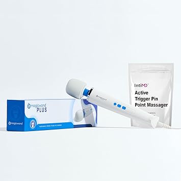 Magic Wand Plus (New 2019 HV-265) The Original Personal Massager with Built-in 4 Speed Controller and Free IntiMD Active Personal Trigger Pin Point Massager, 1-Year Warranty