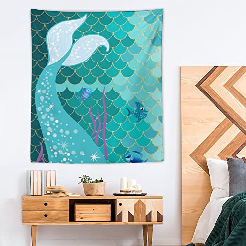 Yraqlvu Mermaid Throw Blankets, Mermaid Tail Soft Fleece Cozy Blankets Couch Bed Decor, Plush Fuzzy Flannel Blanket For Girls Women 50X60 Inches #TOP2