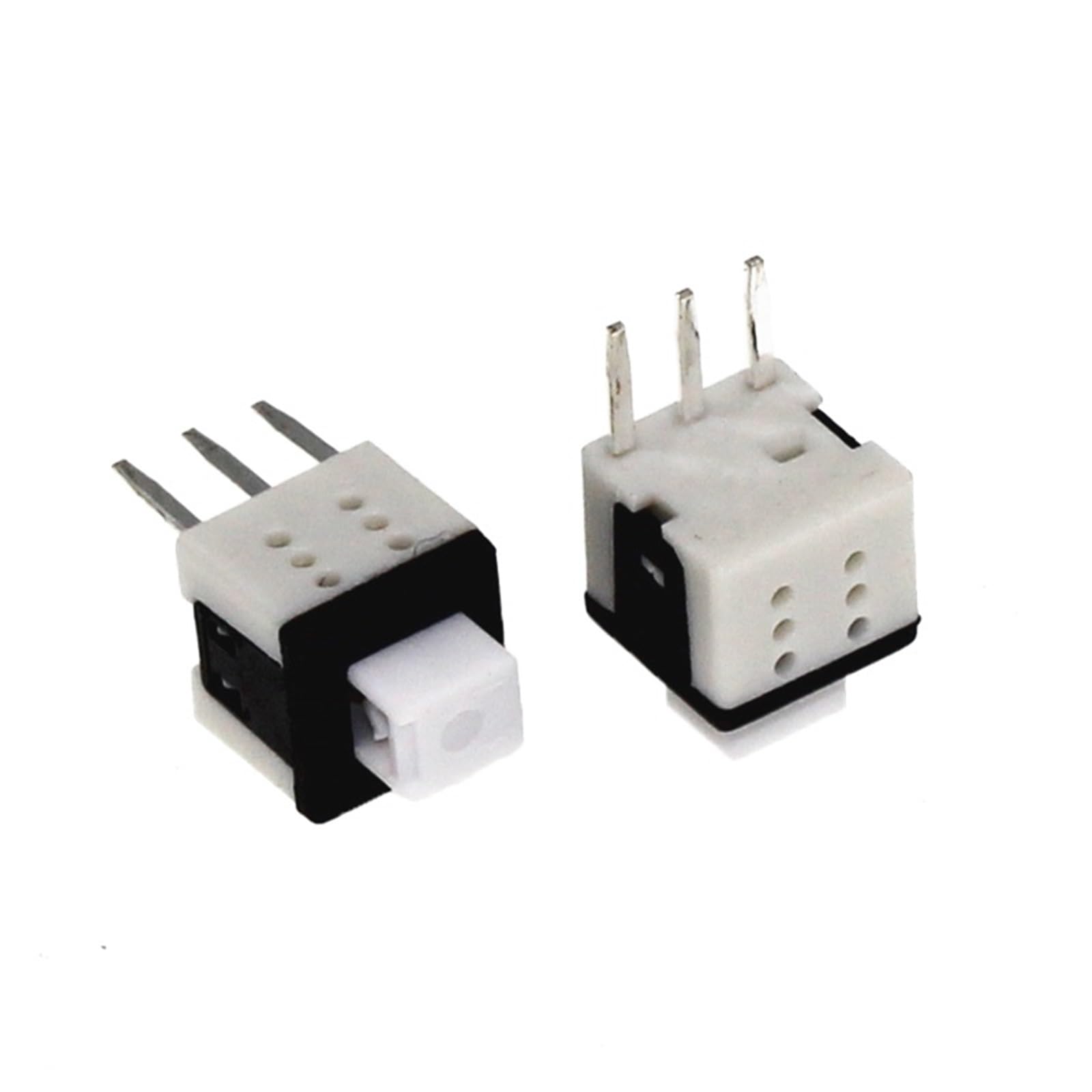 Interruptor de botón táctil 5.8x5.8mm con bloqueo estable de 3 pines planos para electrónica 8