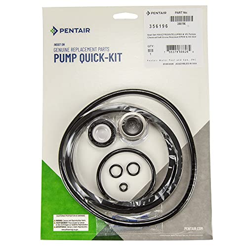 Pentair 356196 Seal Set, Intellipro, Max-E-Pro