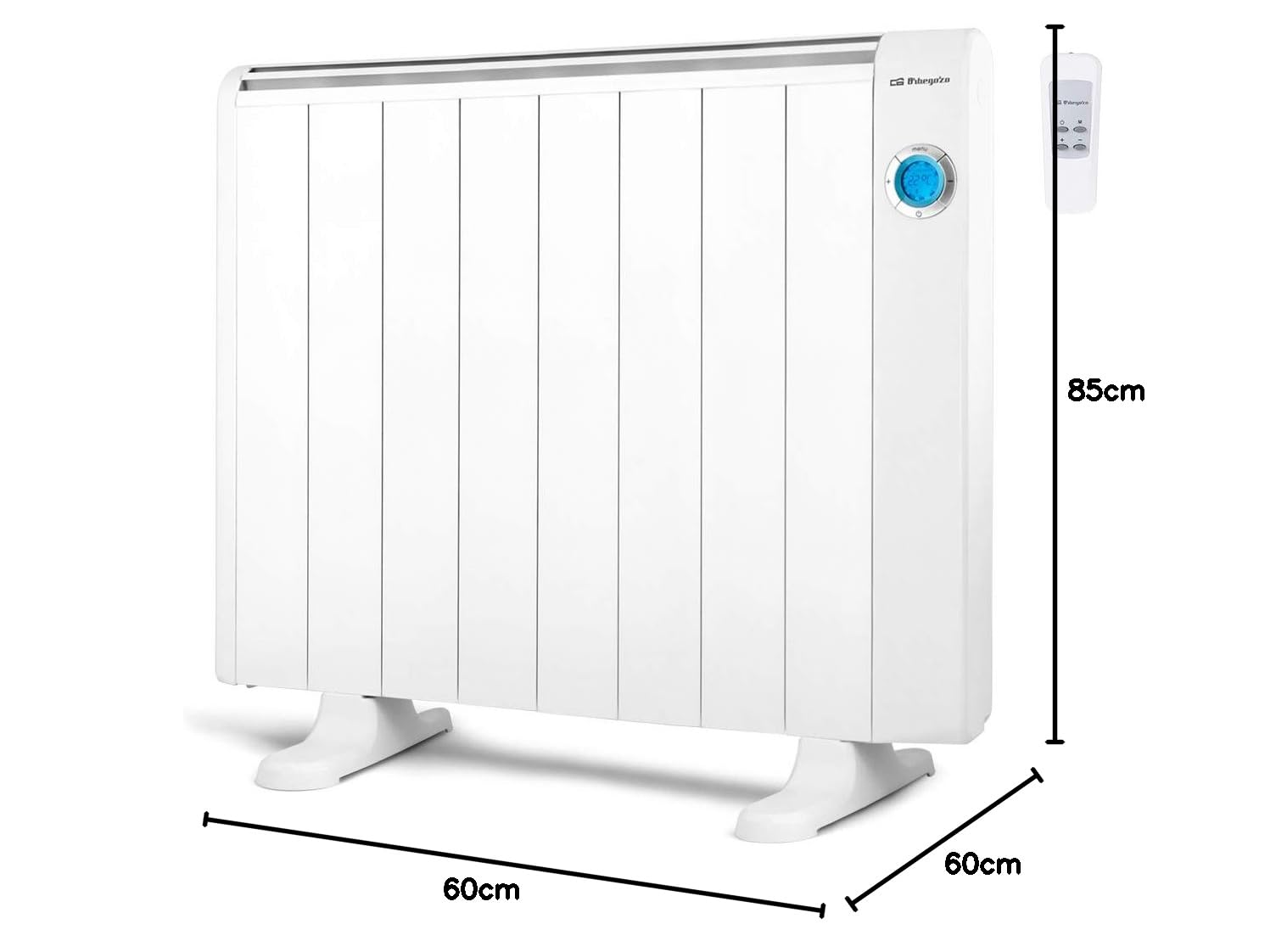 Orbegozo Rre 1510 nadajnik (1500 W, 8 elementów, bez oleju, regulowany termostat, biały