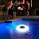Drcowu Solar-Poollicht, schwimmendes Solar-Poollicht mit Fernbedienung, 16 RGB-Farben wechselnde wasserdichtes schwimmendes Solarlicht für Swimmingpools, Garten, Rasen und Außendekoration