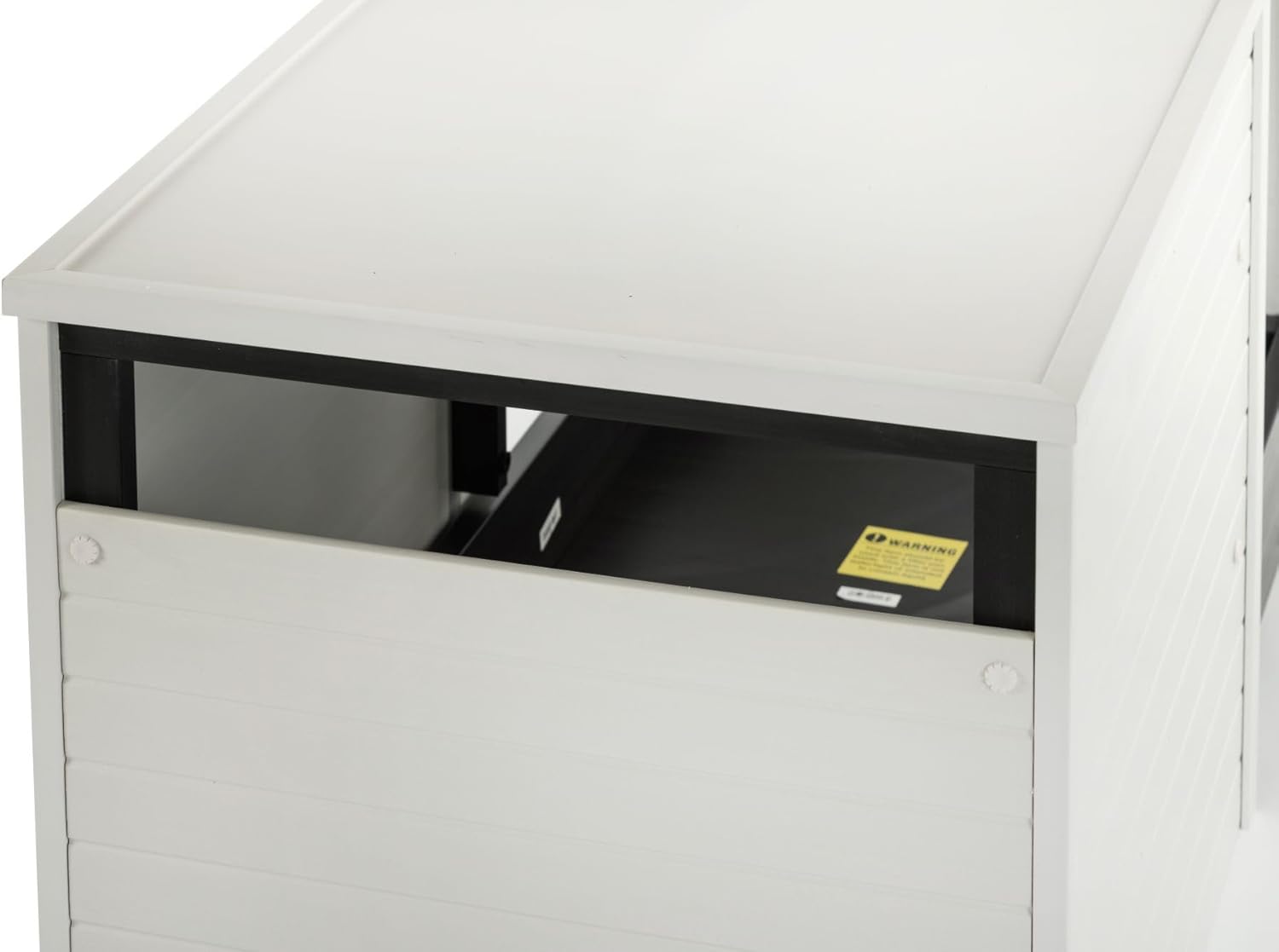 New Age Pet ECOFLEX Freedom Litter Loo Moisture‑Resistant Enclosure & End‑Table, Non‑Toxic, Pull Out Drawer, Indoor Cat Furniture, Antique White