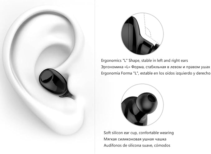 Auriculares Bluetooth Mono NVAHVA J18 Negro 10 Horas miniatura 7