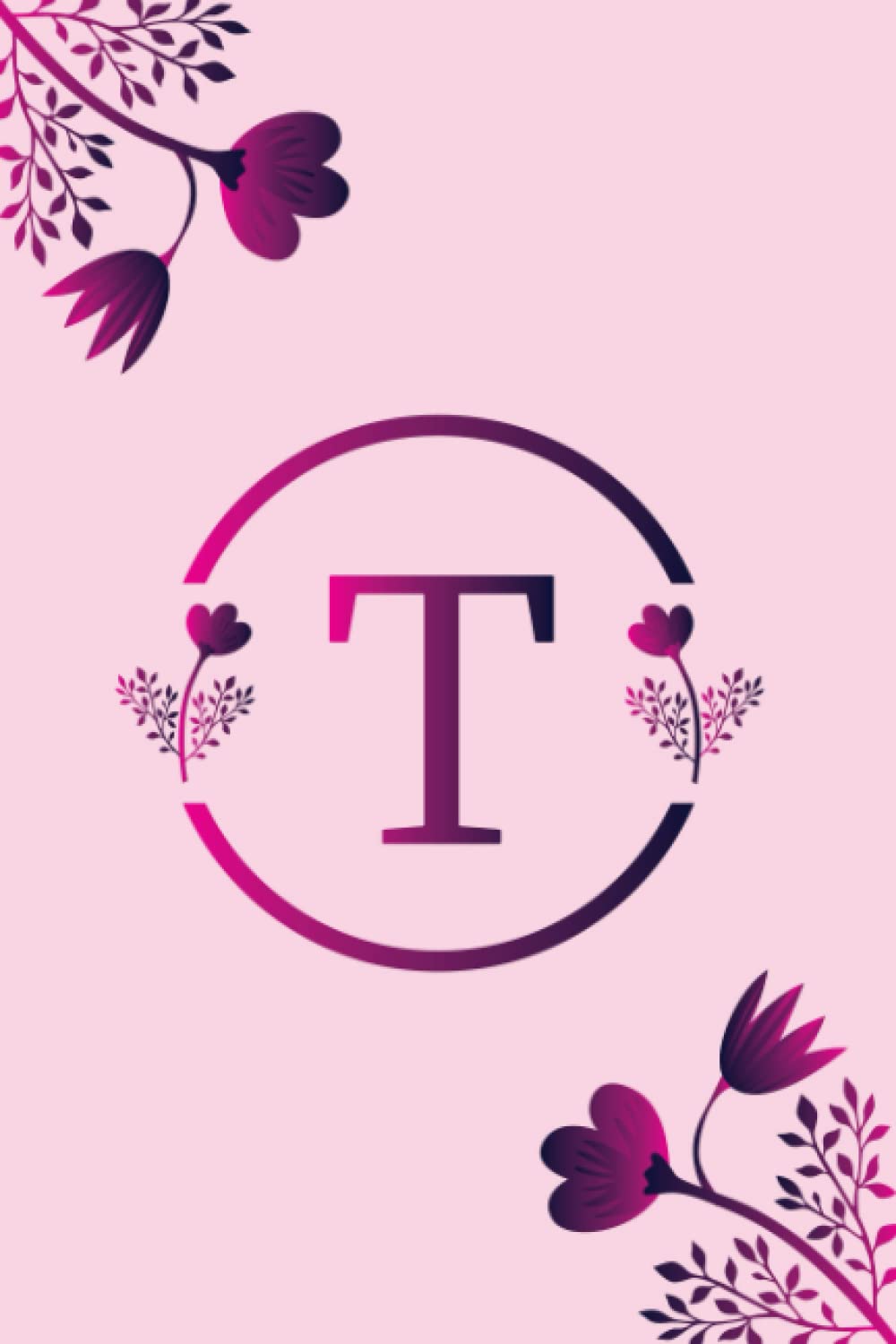 Letter T Notebook: Cute Initial Monogram Letter T journal Notebook.