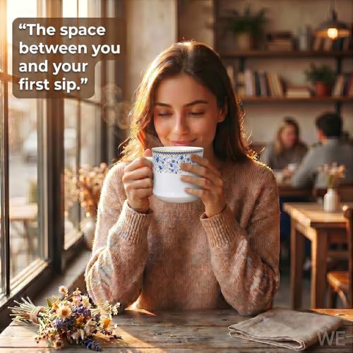 Image of U.P.C. Cup Set of 6 for Tea, Ceramic Tea Cups Set of 6, Microwave Safe Cup, Dishwasher Safe Cups, Bone-Ash Free Coffee Cups Set-150ml.