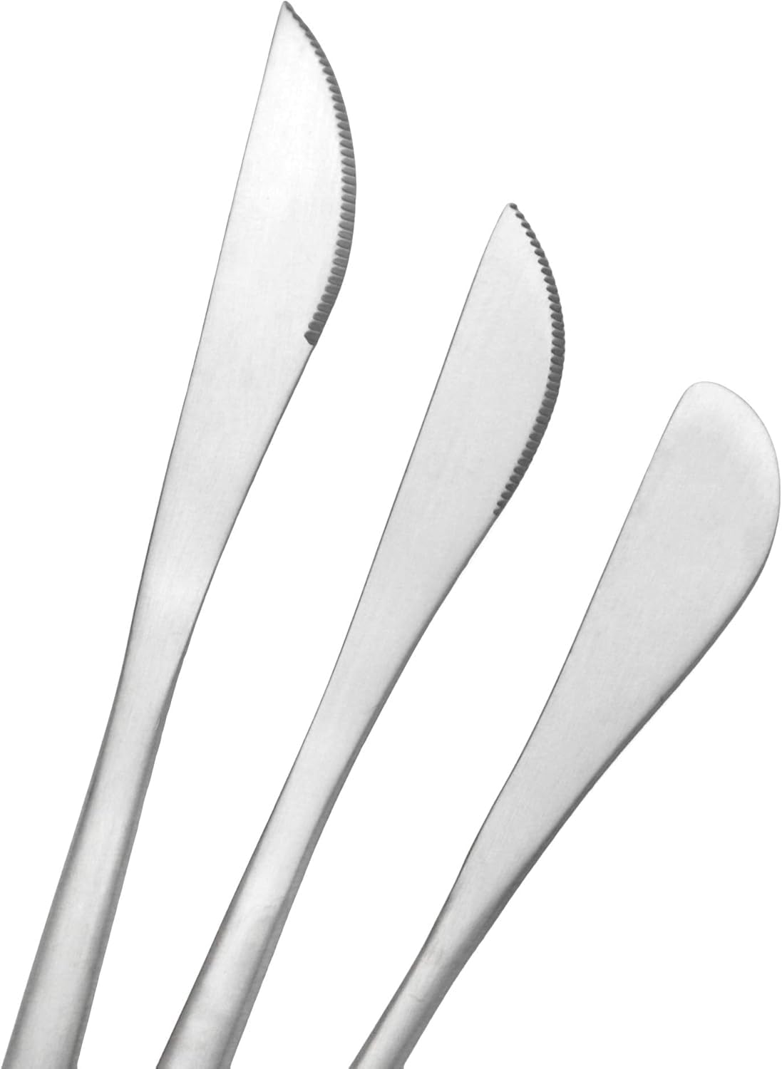 Juego De Cubiertos Royal De 5 Piezas De Acero Inoxidable 18/10 con Acabado Mate, Cuchara De Postre Y Cuchara De Ensalada De 18,2 Cm, Cubiertos Ligeros para Camping Service for 4