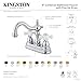 Kingston Brass KB1602PX Heritage 4-Inch Centerset Lavatory Faucet with Porcelain Cross Handle, Polished Brass