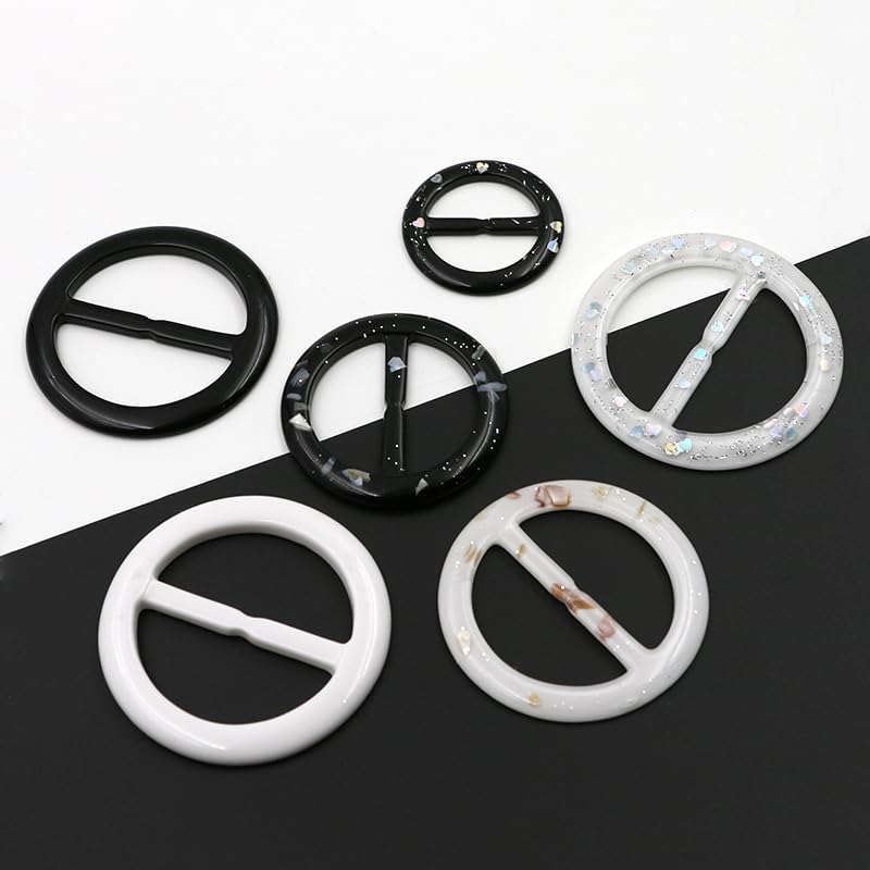 50/100 szt. żywica okrągły szalik klamra trencz płaszcz klamra pasa wewnętrzna 2/5 cm jedwabny szalik pierścień klips t-shirt spinki do krawata dla kobiet jedwabna apaszka