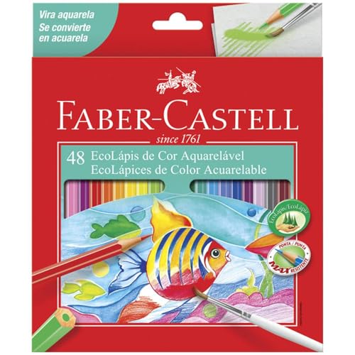 EcoLápis Aquarelavel 48 Cores, Faber-Castell, 120248G, Grafite