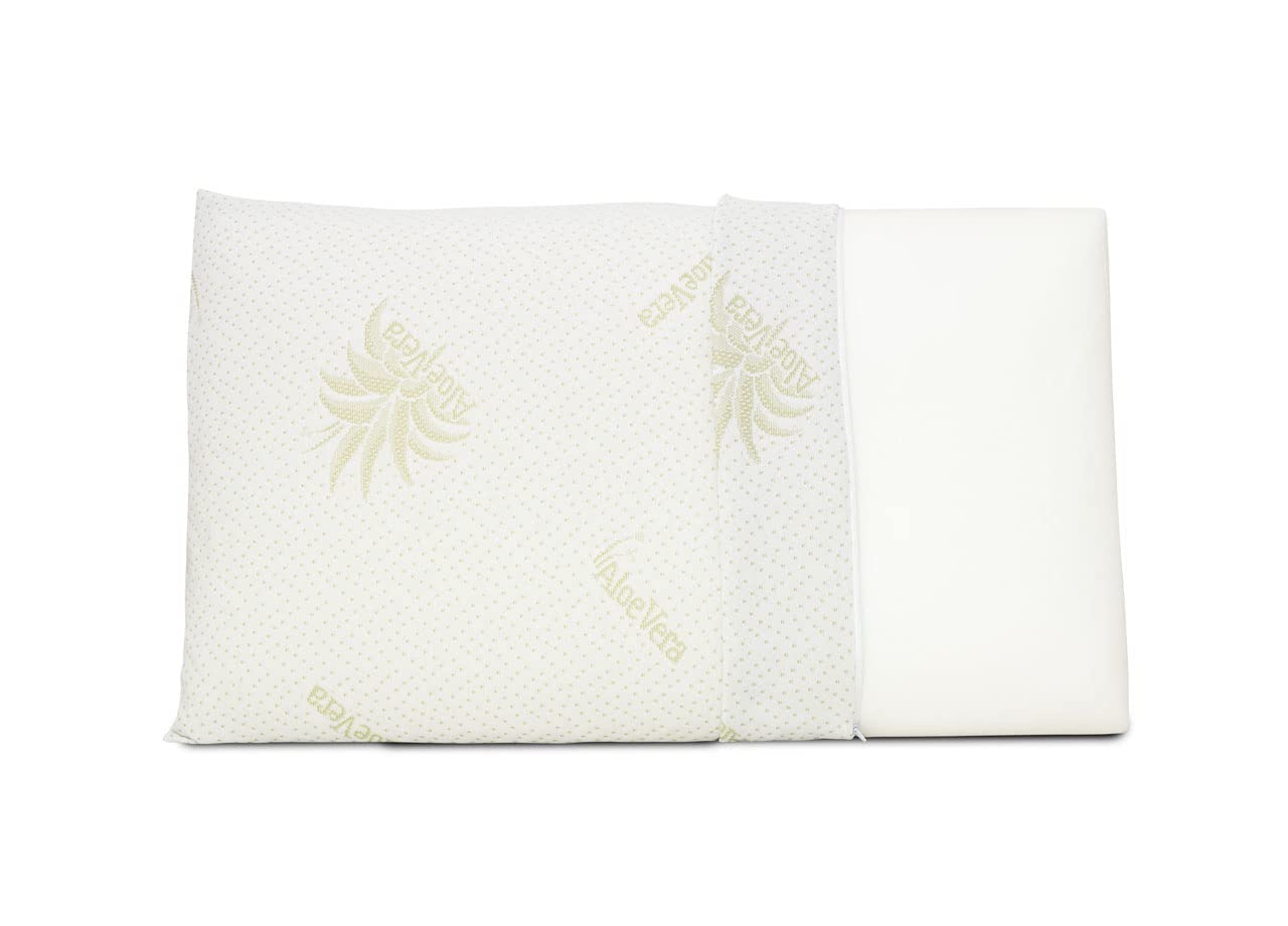 BIANCHERIAWEB Guanciale Cuscino Letto 50x80cm Anallergico Memory Saponetta Aloe