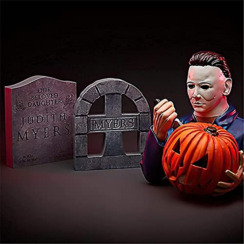 Estátua de Michael Myers do Dia das Bruxas com Abóbora Sam Trick 'r Treat LED com iluminação no jar