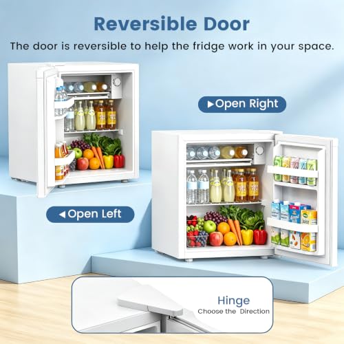 Image of Electactic 1.3 Cu.Ft Mini Fridge, Single Door Compact Refrigerator