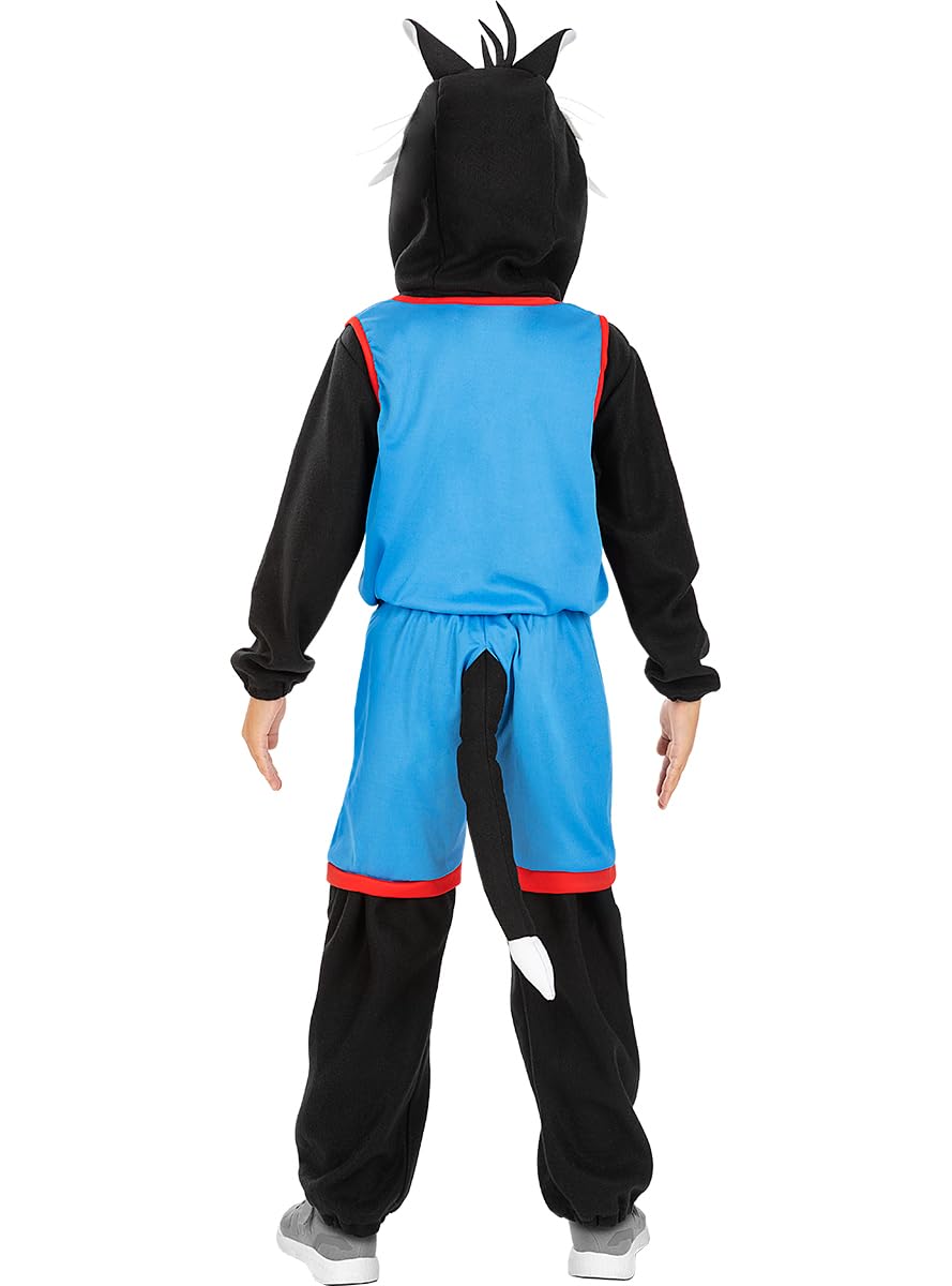 Funidelia | Costume Silvestro Space Jam - Looney Tunes per bambino Cartoni Animati - Costume per Bambini e accessori per Feste, Carnevale e Halloween - Nero