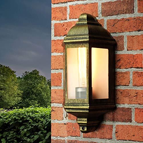 Preisvergleich Produktbild Elegante Schiffsleuchte Schiffslampe Antik Gold Aluguss Außenlampe