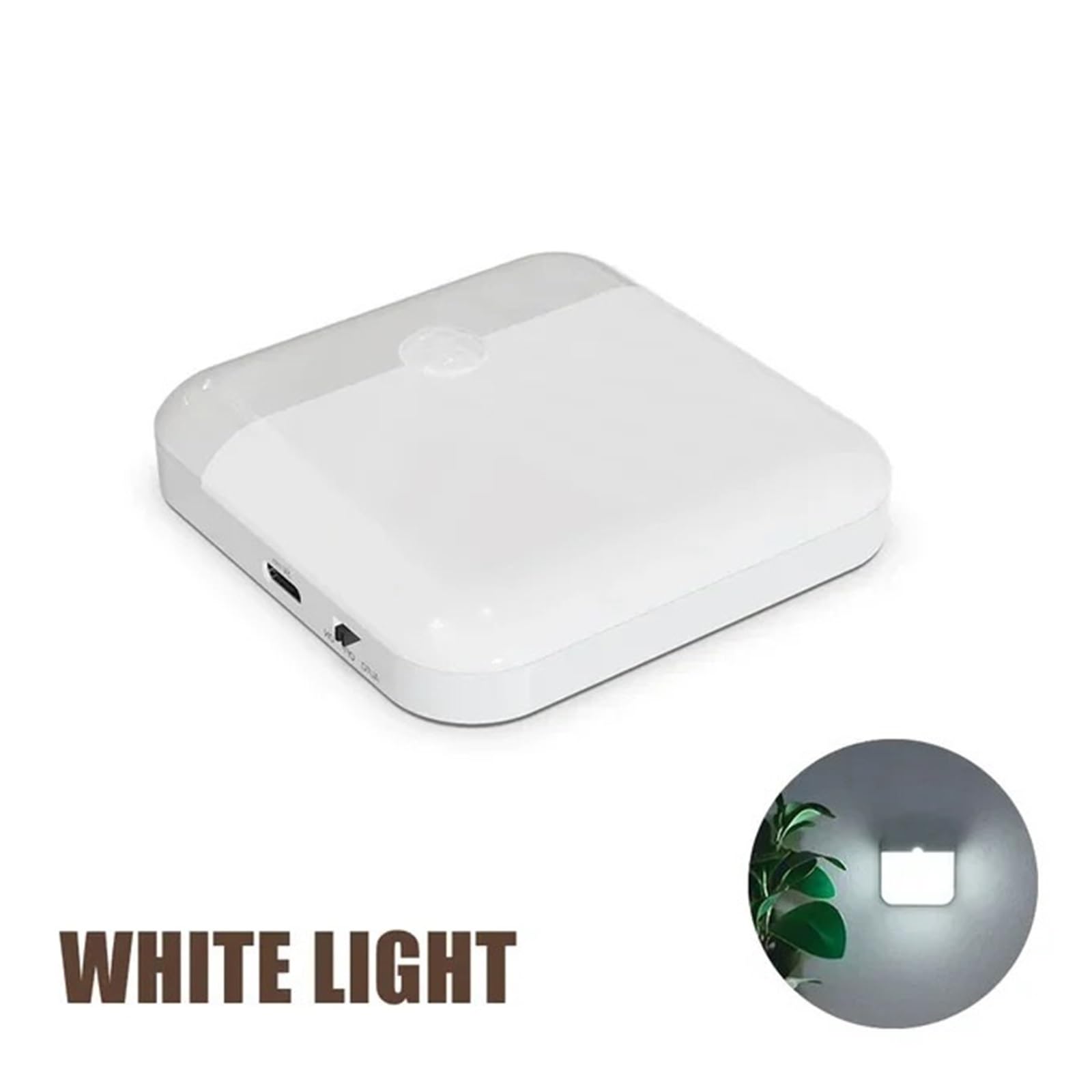 Luce Notturna A LED Con Sensore Di Movimento, Lampada Quadrata Di Ricarica For Camera Da Letto, Cucina, Scale, Corridoio, Armadio, Illuminazione(Cold White,4 Pcs)