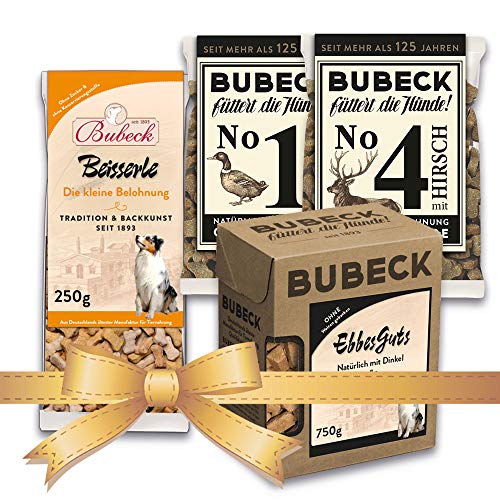 Bubeck | Hundekekse Verschiedene Sorten | hart gebacken (Pute, Hirsch, Rind, Geflügel & Ente, 1,42 Kg)