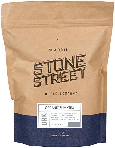 DARK SUMATRA ORGANIC Fair Trade Coffee | Whole Beans | 1 Lb Bag | Rich/Bold Dark Roasted | Single Origin | Premium Quality & Taste
