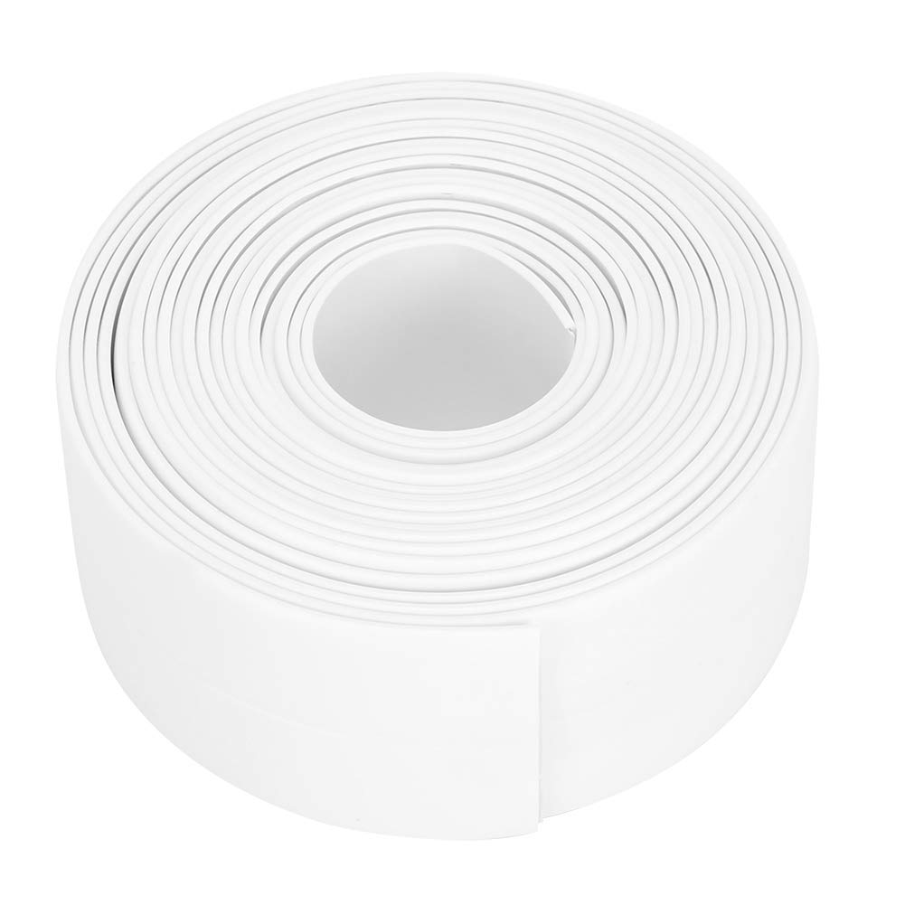 Gsycle 2Pcs Caulk Tape,White Caulk Tape Caulk Strip Tape Self Adhesive Sealing Tape for Kitchen Bathtube Bathroom Toilet Sink Floor