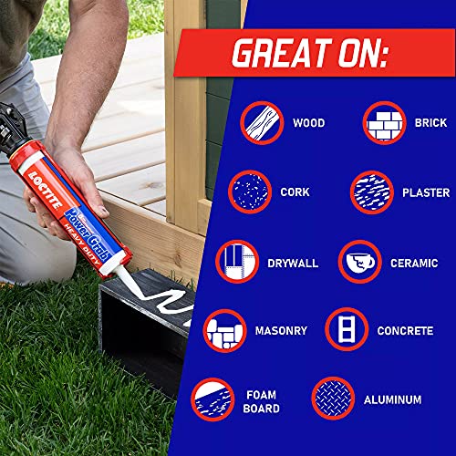 Loctite Power Grab Express Heavy Duty Construction Adhesive, 9 fl oz Cartridge, 6 Pack - Versatile Construction Glue for Wood, Wall, Tile, Foam Board & More by Loctite - Image 3