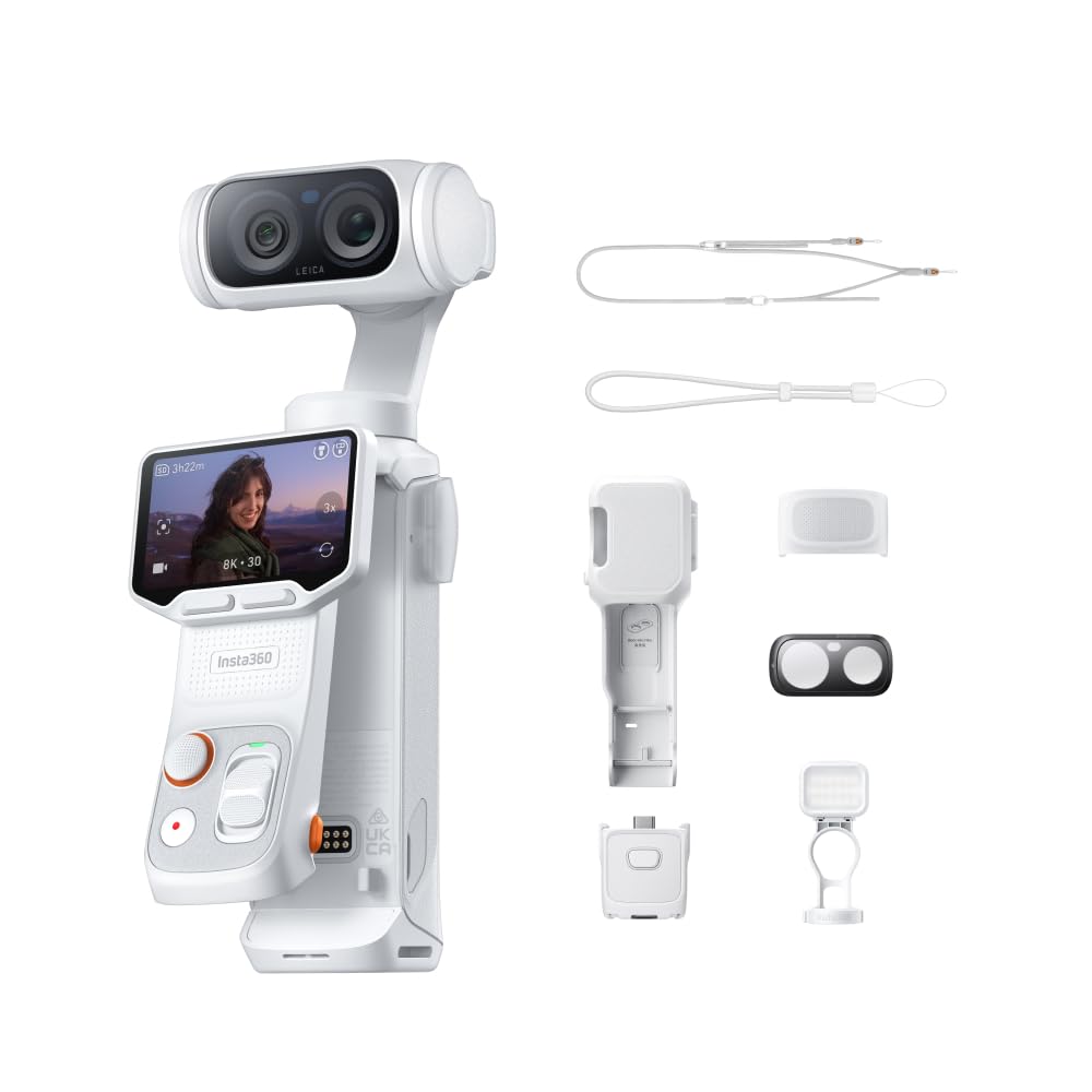 Insta360 Luna Ultra Fülllicht-Bundle, 8K Vlog-Kamera, Leica Objektive, Weiß