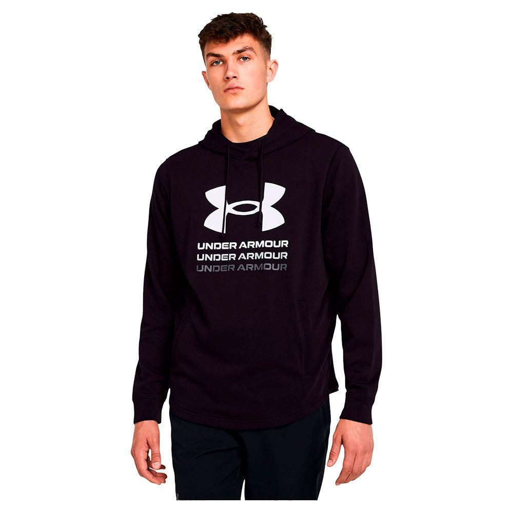 Under Armour Men's Black/Castlerock (001) - Rival Terry Graphic Hood, Color Size: XXX-Large