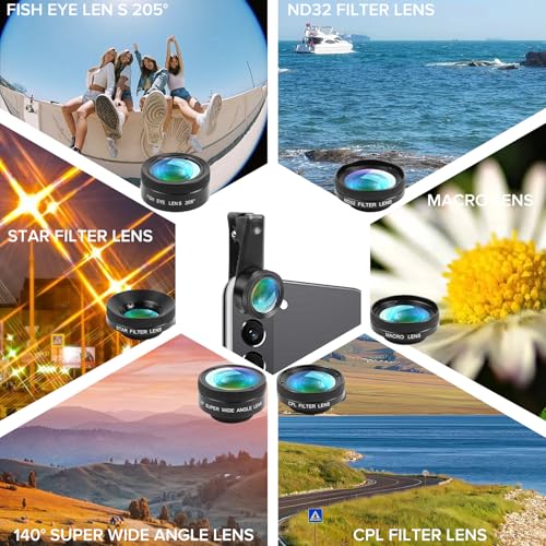 Kit de objetivo para teléfono móvil que soluciona fotos recortadas con gran angular de 140 grados 3