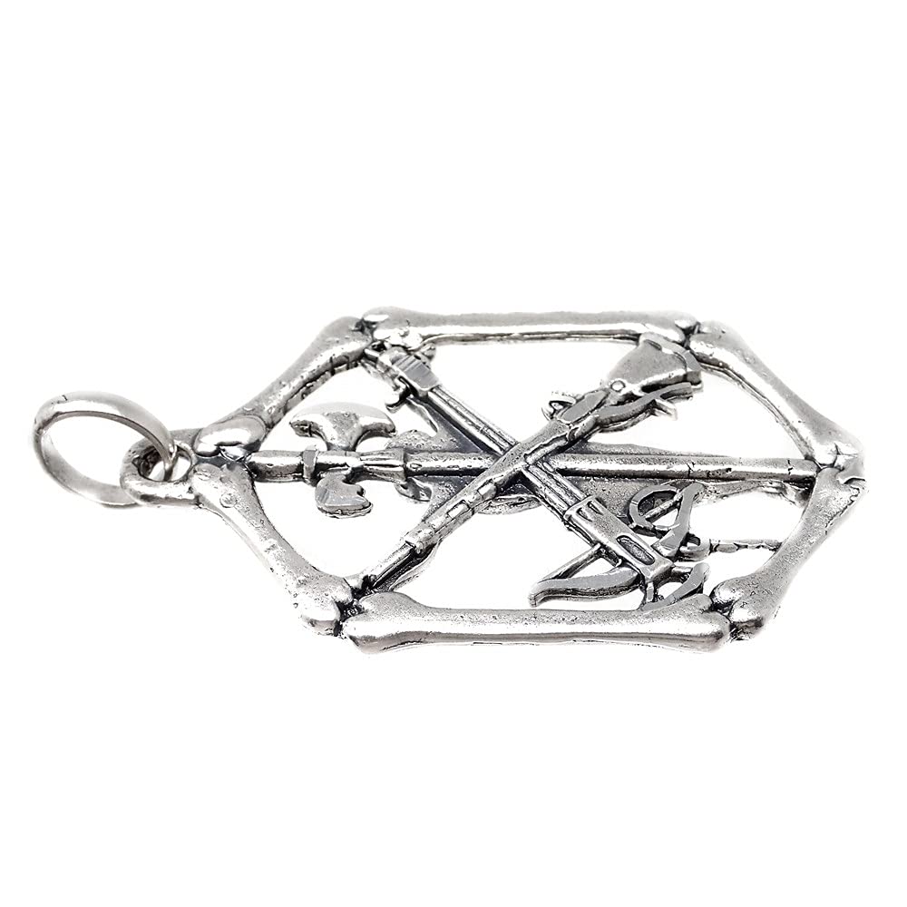 Cristo de la Legión colgante Plata Ley 925m macizo 53mm. Calado unisex liso