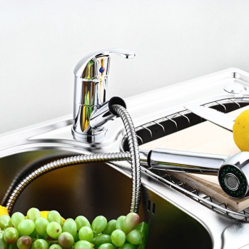 Hpd Swivel Spout Kitchen Single Handle Pull Out Faucet With Multifunctional Spray #TOP1