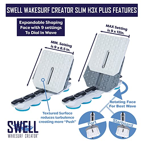 SWELL Wakesurf Creator Slim H3X Plus - The Best Slim Wake Shaper - Extendable Length, Rotating with Hydrodynamic Texture by SWELL Wakesurf Creator - Used condition - Image 4