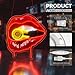 Bullet Red Lips Neon Sign, Flaming Red Lips Neon Signs for Wall Decor, Dimmable Acrylic Neon Lights for Room Bedroom Hotel Club Bar Party Decorations, Perfect Gifts
