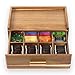 Acacia Wood Tea Bag Organizer, Tea Organizers and Storage Box, Tea Caddy for Tea Bags Storage Drawer, Teabag Holder Container Boxes for Countertop, Tea Station Chest Display Wooden, Organizador De Te