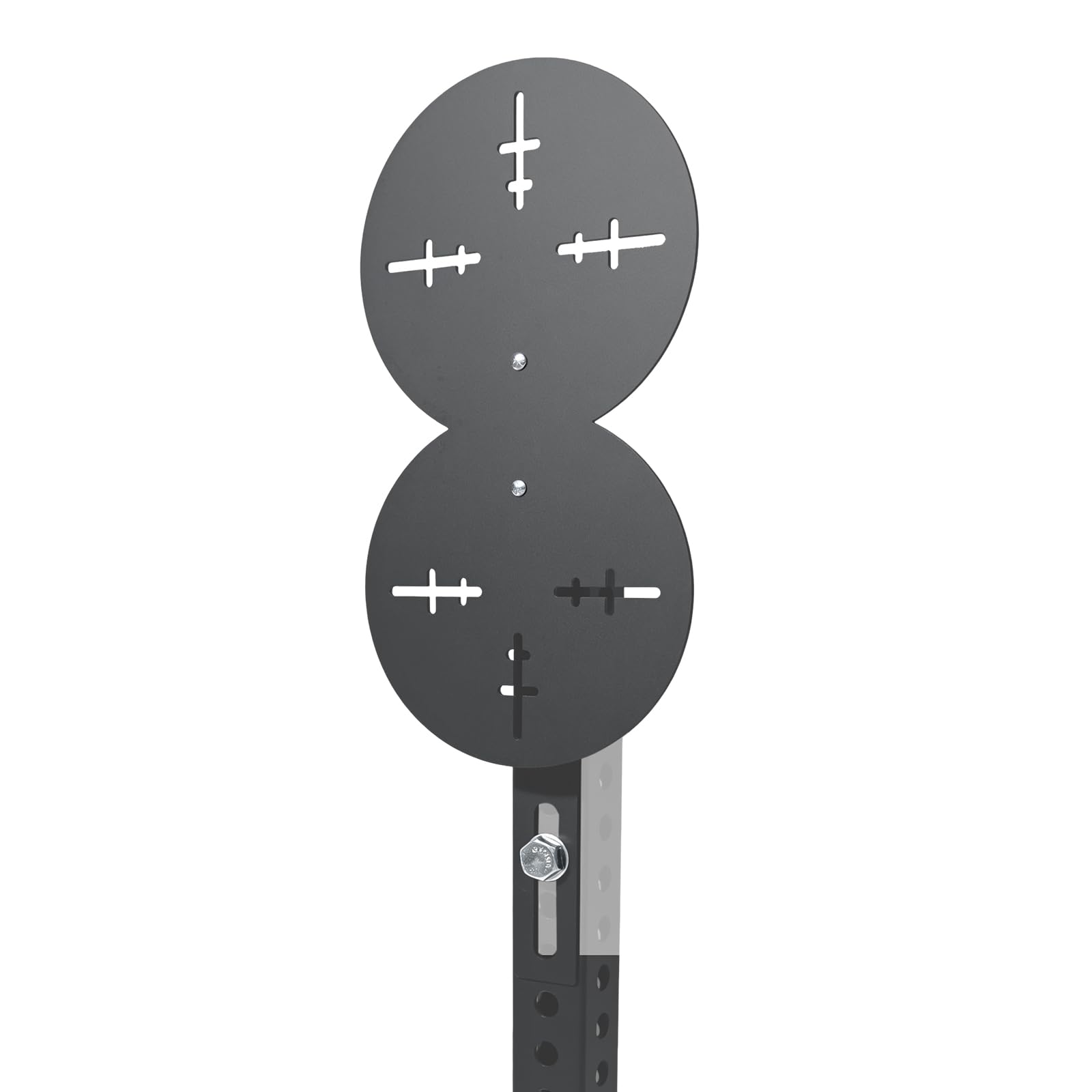 Heavy-Duty Double Wall Ball Target Metal Plate, Single & Double Options for Medicine Ball Training, Rack Mounted Fitness Target for Power Cage & Squat Racks, Home & Commercial Gym Equipment (26mm/1")