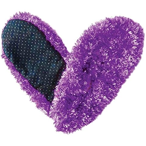 Fuzzy Footies Super Soft Slippers with Slip-Resistant Bottom - One Size Fits Most (Purple) Cover