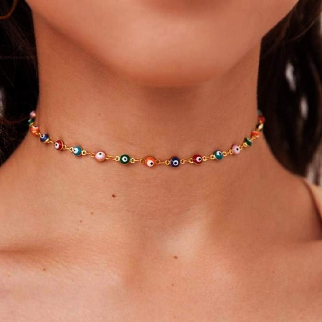 Buy Yean Boho Choker Bead Necklace Gold 
