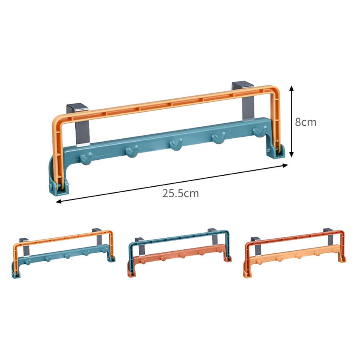 3pcs Hook Hanger Wall Mounted Towel Holder Cupboard Door Bracket Cabinet Hooks Wall Mounts Over Door Towel Rack Cabinet Door Bracket Cupboard Door Rack Storage Rack Stainless Steel Cabilock