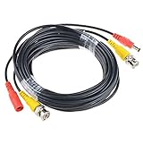 PKPOWER 50ft Black BNC Video Power Cable Cord for Night Owl C-841-A10 1080P HD BNC Systems