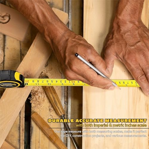 Retractable Tape Measure 5m 16Ft, Heavy Duty Nylon Coated Measuring Tape, Imperial and Metric Measurement with Metal Belt Clip, Stainless Steel Measuring Tape 5 metre Shockproof Cushioned Griplock 5 Retractable Tape Measure 5m 16Ft, Heavy Duty Nylon Coated Measuring Tape, Imperial and Metric Measurement with Metal Belt Clip, Stainless Steel Measuring Tape 5 metre Shockproof Cushioned Griplock - Image 5