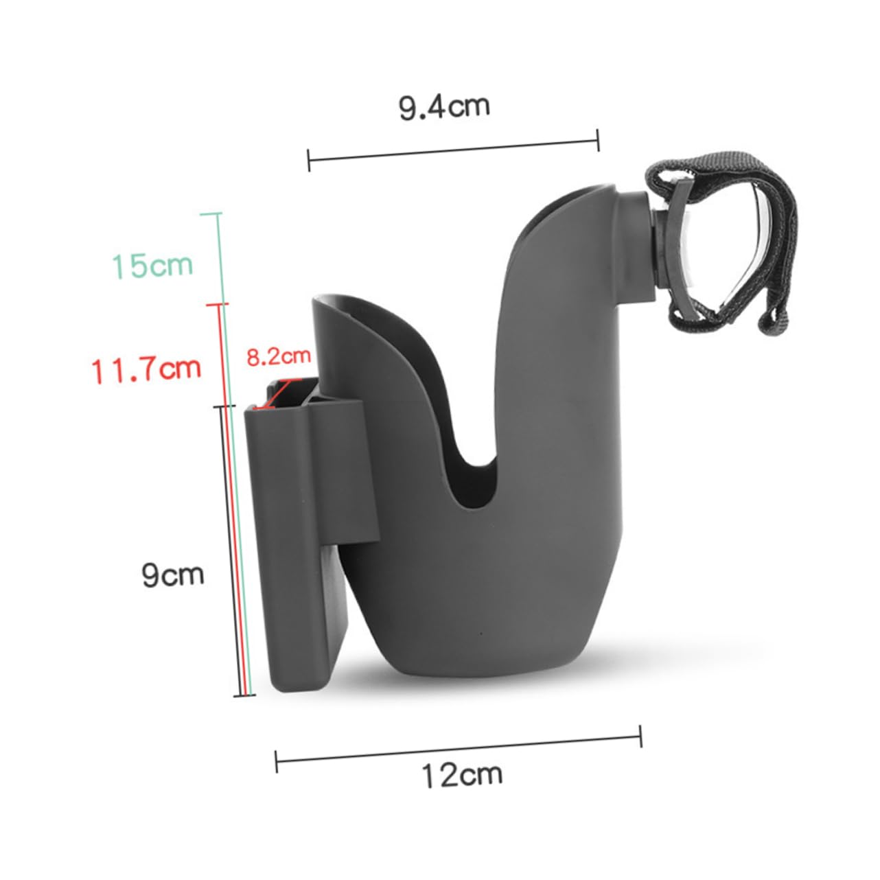 HEMOTON Sturdy Portable Baby Trolley Bottle Shelf Car Cup Holder Phone Slot Practical Safe for Boys and Girls