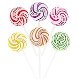 Squiggly Pops Petite Swirl Lollipops - 24-Piece Jar (Assorted)