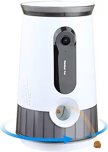 Gardner Pet Smart Pet Camera Treat Dispenser with 1080P HD Video, 2.4G WiFi, 2-Way Audio, 360° Laser Toy, Night Vision, Cloud & SD Storage, Compatible with Dogs & Cats asin的图片